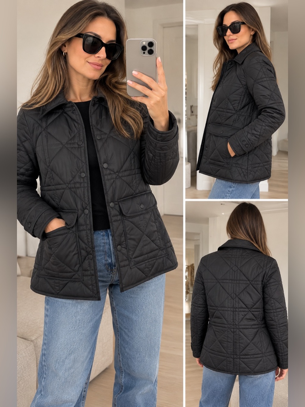 Rebecca Minkoff Black Quilted Puffer Jacket